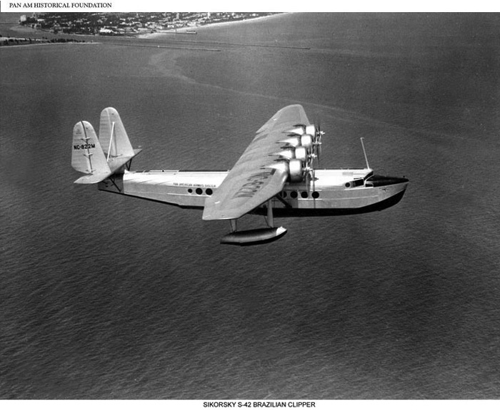 Pan Am Sikorsky S-41 flying boat, first used 1934