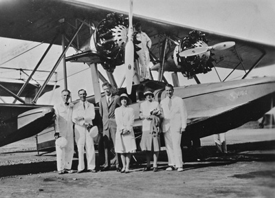 Lindberghs and Trippes on the Paramaribo trip September 1929
